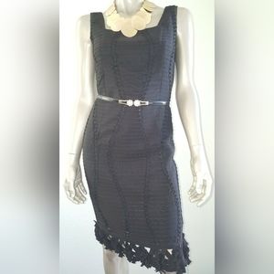 $4,900 OSCAR DE LA RENTA EXQUISITE STUNNING UPTOWN RUNWAY SILK BLACK DRE…